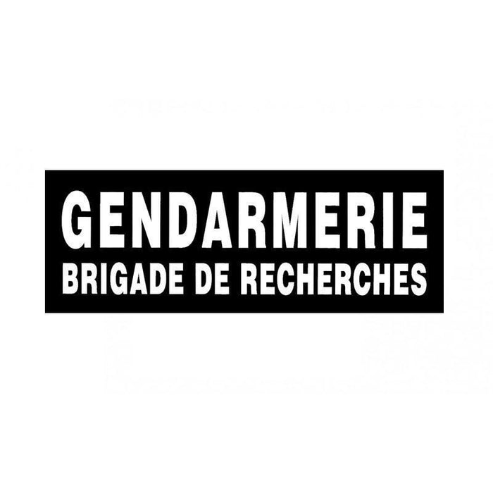 BANDEAU GENDARMERIE - Insigne réfléchissant-Patrol Equipement-Blanc-Gendarmerie Brigade de Recherche-3 X 10 cm-Welkit