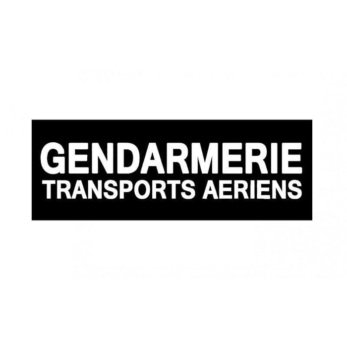 BANDEAU GENDARMERIE - Insigne réfléchissant-Patrol Equipement-Noir-Gendarmerie Transports Aériens-3 X 10 cm-Welkit