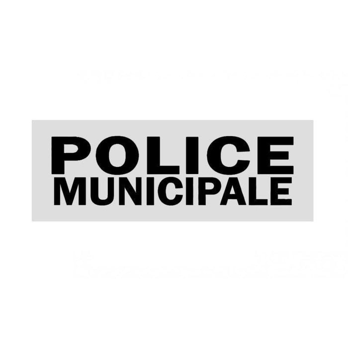 BANDEAU POLICE - Insigne réfléchissant-Patrol Equipement-Blanc-Police Municipale-2 x 10 cm-Welkit