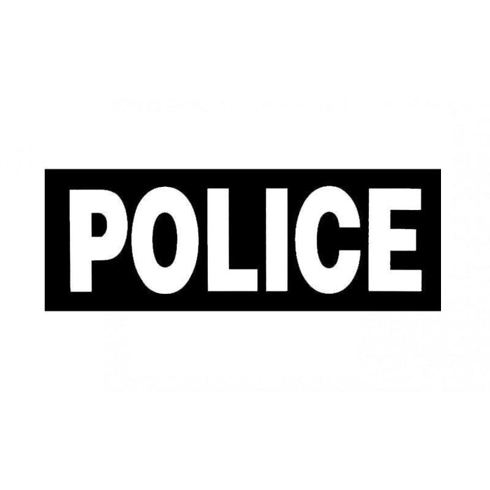 BANDEAU POLICE - Insigne réfléchissant-Patrol Equipement-Noir-Police-10 x 30 cm-Welkit