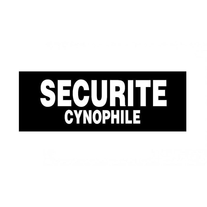 BANDEAU SÉCURITÉ - Insigne réfléchissant-Patrol Equipement-Noir-Sécurité Cynophile-3 X 10 cm-Welkit
