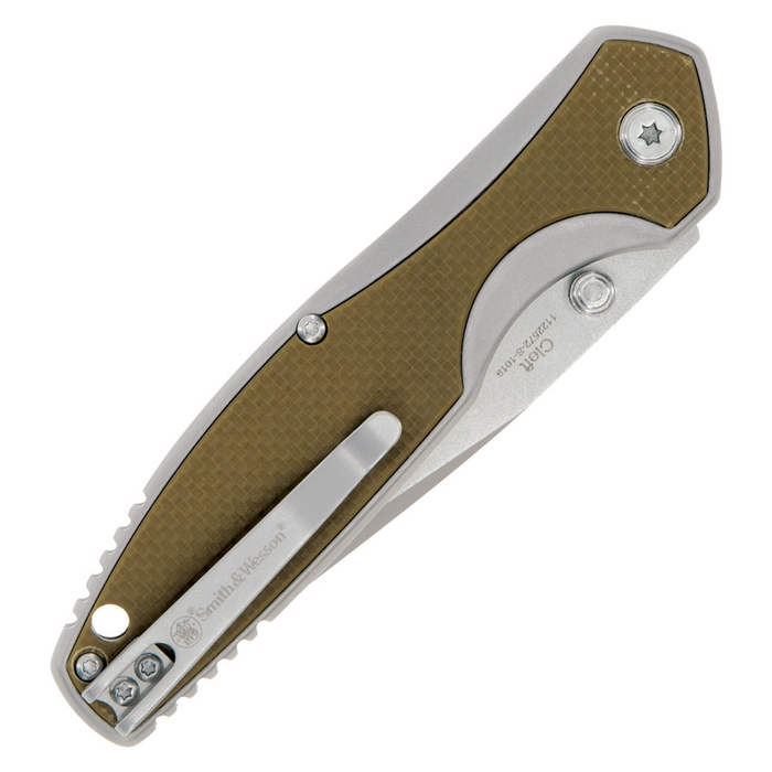 CLEFT LINERLOCK A/O TAN - Couteau de poche-Smith & Wesson-Coyote-Welkit