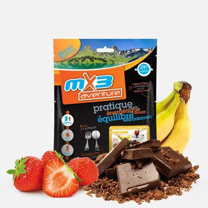 FONDUE AU CHOCOLAT ET CROUSTY FRUITS | 368 KCAL - Déssert-MX3 Aventure-Chocolat & Fruits-Welkit